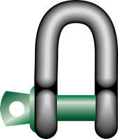 G-4151 Green Pin Dee Shackles Product Illustration